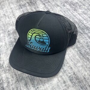 Black Snapback Quicksilver Hawaii Hat Good Condition Black Blue